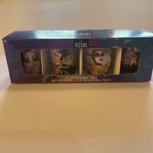 Disney Villains Glassware Set of 4